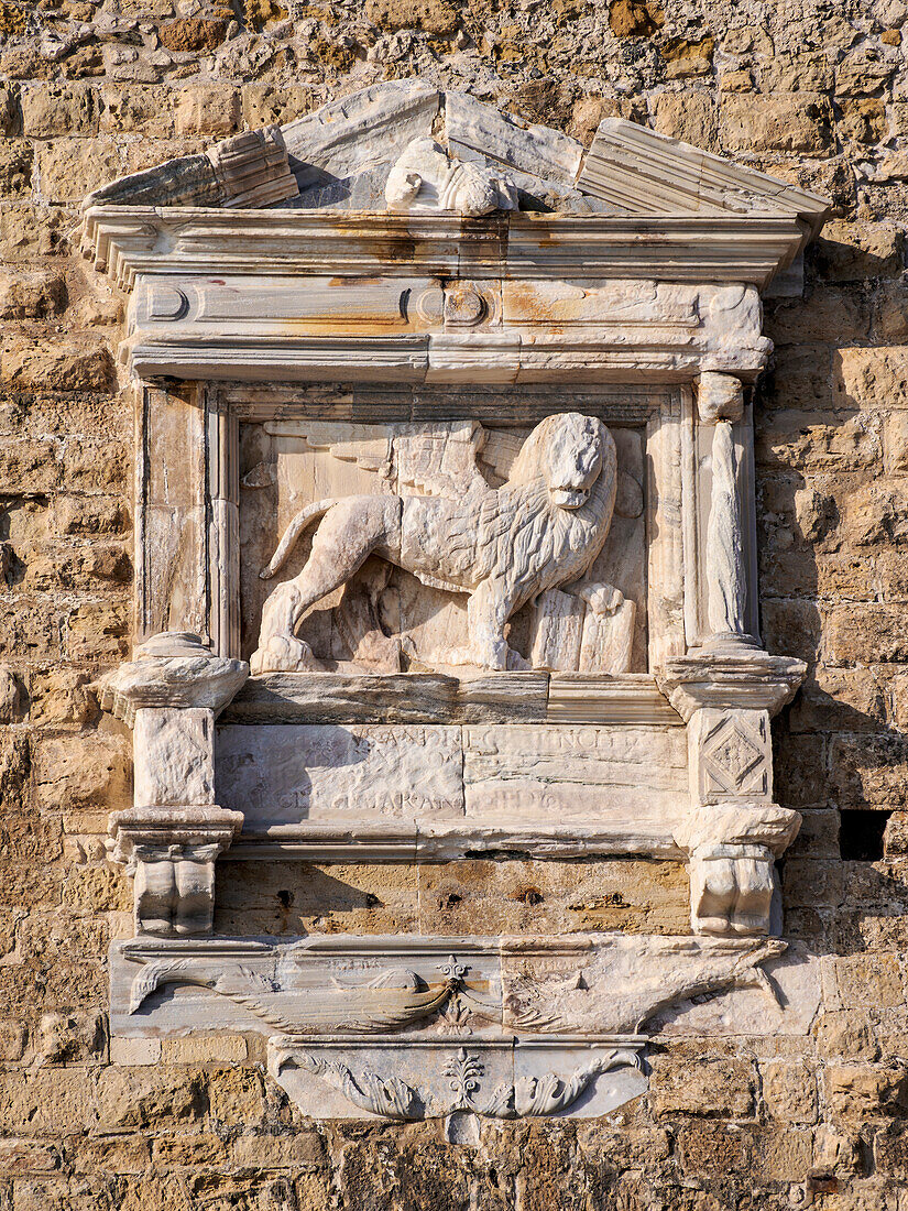 The Koules Fortress, detailed view, City of Heraklion, Crete, Greek Islands, Greece, Europe