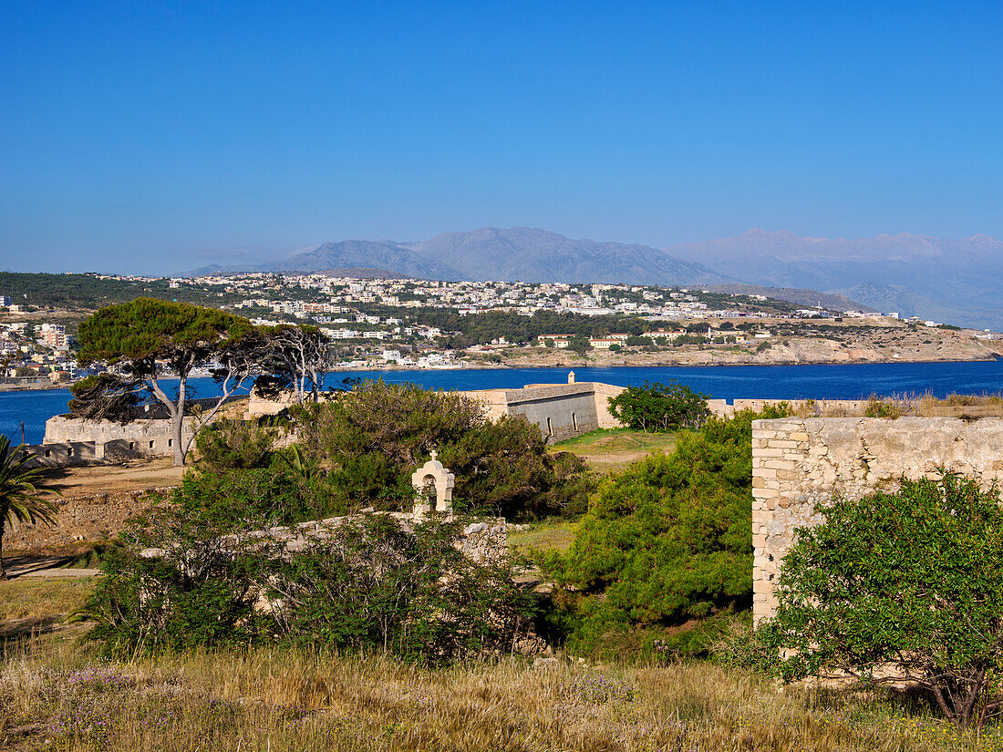 Die venezianische Burg Fortezza, Stadt Rethymno, Region Rethymno, Kreta, Griechische Inseln, Griechenland, Europa