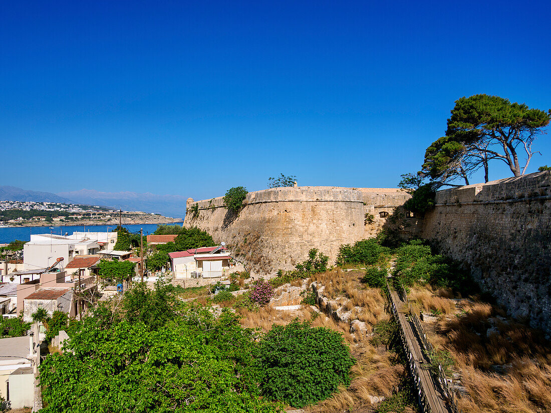 Venetian Fortezza Castle, City of Rethymno, Rethymno Region, Crete, Greek Islands, Greece, Europe