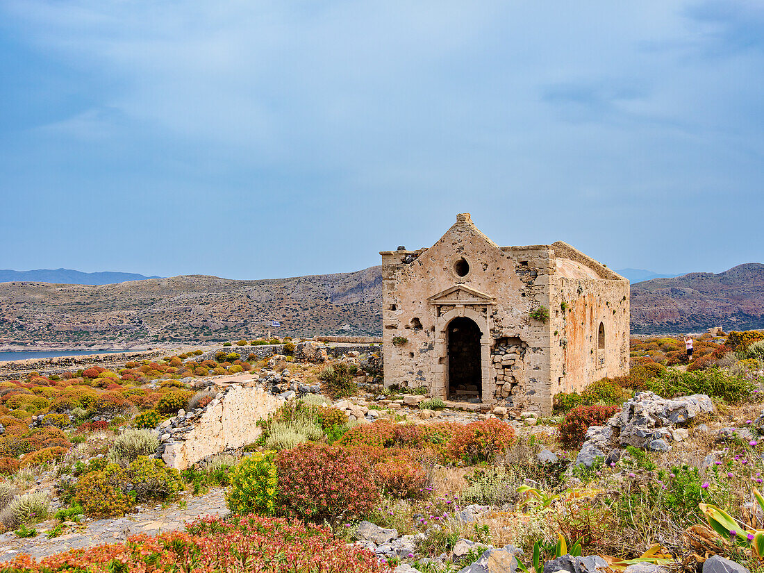 Ruinen der venezianischen Festung, Imeri Gramvousa, Region Chania, Kreta, Griechische Inseln, Griechenland, Europa