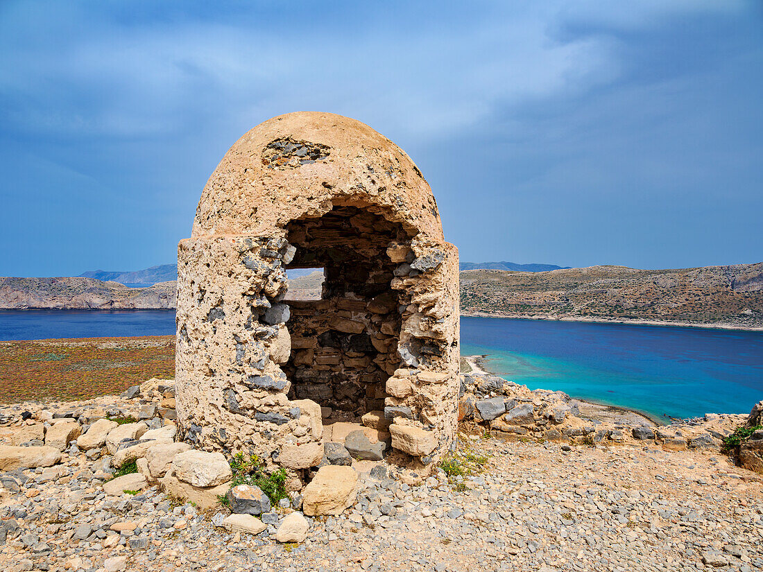 Ruinen der venezianischen Festung, Imeri Gramvousa, Region Chania, Kreta, Griechische Inseln, Griechenland, Europa