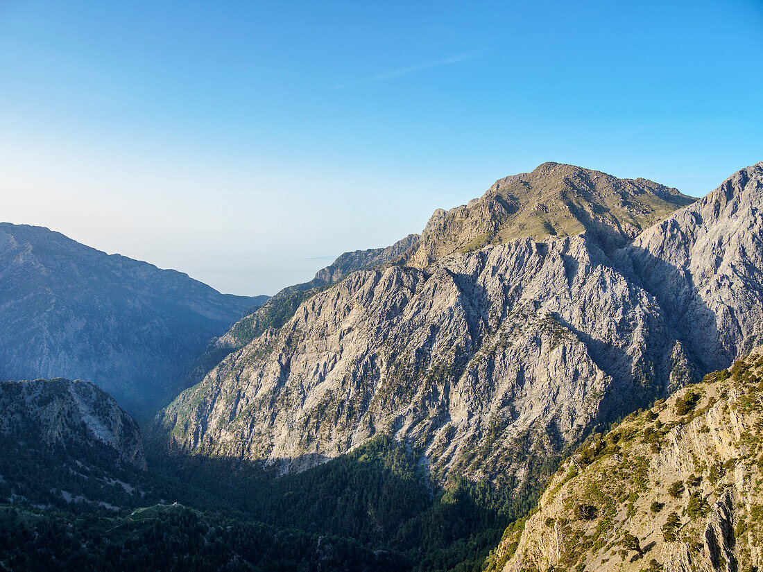 Samaria-Schlucht, Blick von oben, Region Chania, Kreta, Griechische Inseln, Griechenland, Europa