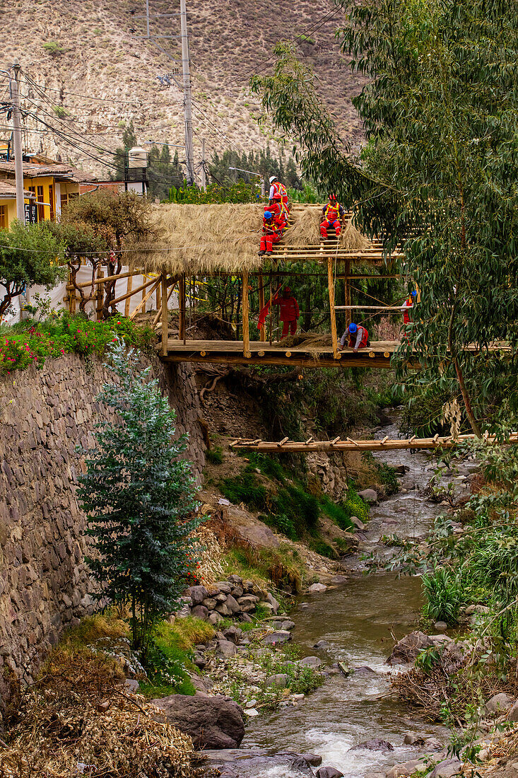 Ollantaytambo-Brücke, Peru, Südamerika