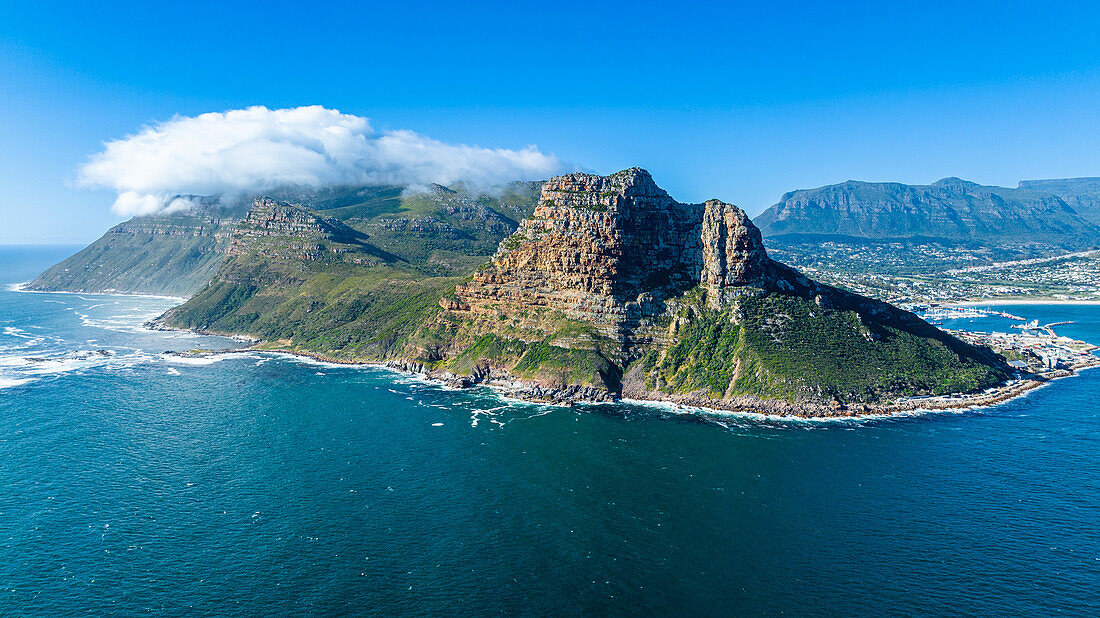 Aerial of Hout Bay, Cape Town, Cape Peninsula, South Africa, Africa