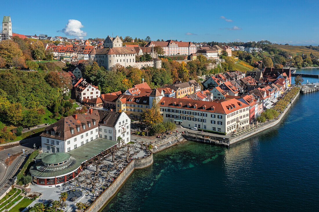 Altes Schloss und Neues Schloss, Meersburg, Bodensee, Oberschwaben, Baden-Württemberg, Deutschland, Europa