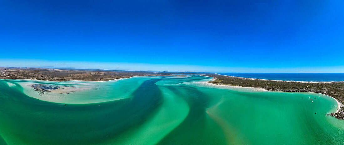 Panorama of the Langebaan Lagoon Marine Protected Area, West Coast National Park, Western Cape Province, South Africa, Africa