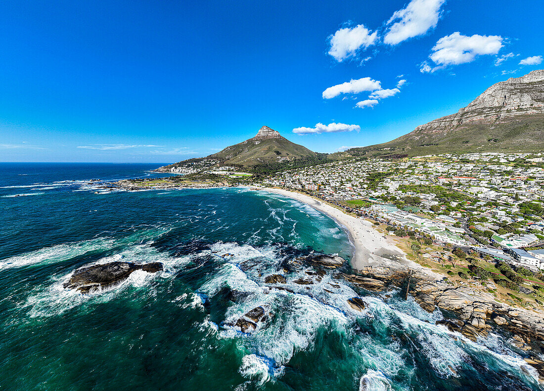 Panorama der Zwölf Apostel und Camps Bay, Kapstadt, Südafrika, Afrika