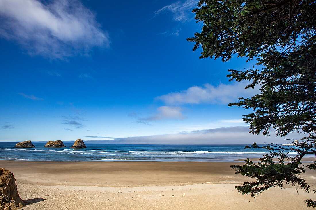 USA, Oregon, Felsformationen in Cannon Beach