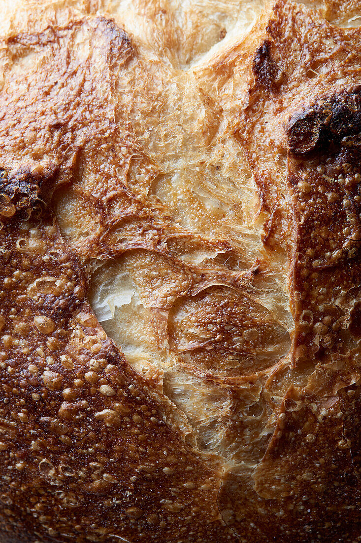 Nahaufnahme von Sauerteigbrot