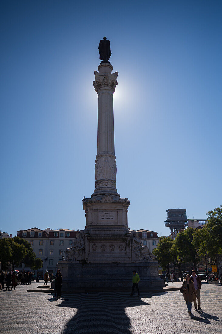 Säule von Pedro IV auf dem Rossio-Platz