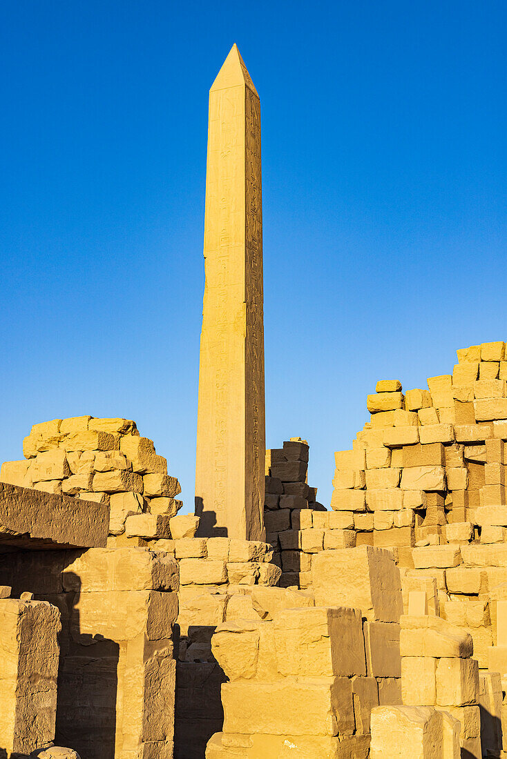 Karnak, Luxor, Egypt. Obelisk of Queen Hatshepsut at the Karnak Temple Complex.