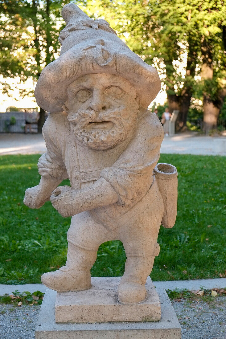 Salzburg, Austria. Oldest dwarf garden. Built around 1695. These strange dwarfs are considered marble masterpieces