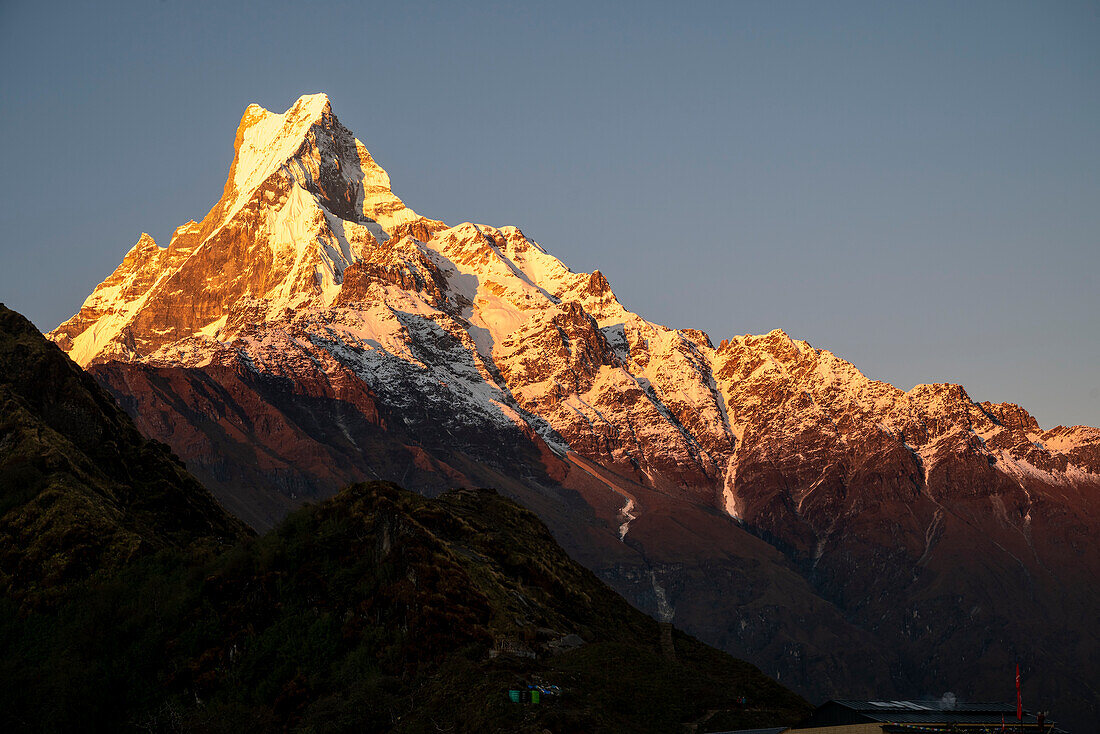 Nepal. Machapuchare Mountain in the Himalayas Region