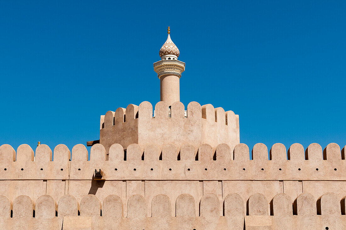 Details der Architektur des Forts von Nizwa. Nizwa, Oman.