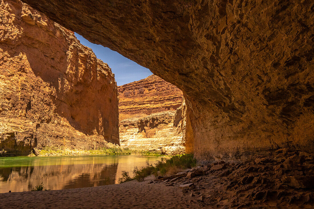 USA, Arizona, Grand Canyon National Park. Redwall Cavern in Marble Canyon.