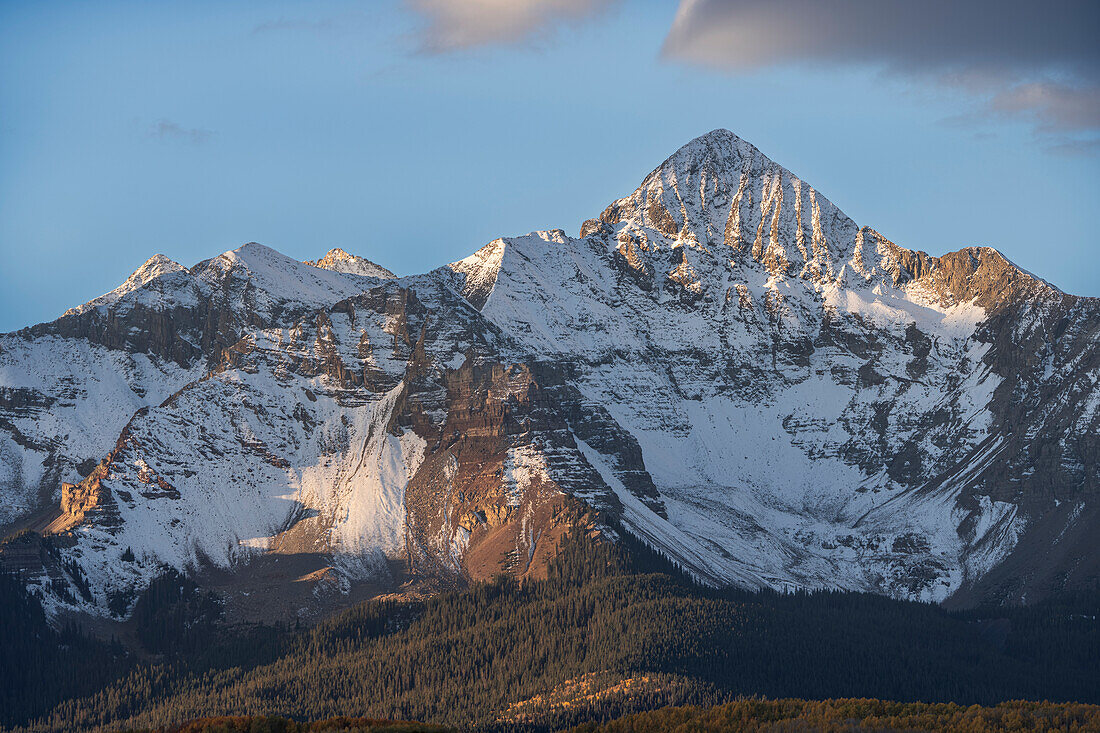 USA, Colorado, Uncompahgre National Forest. Wilson Peak at sunrise.