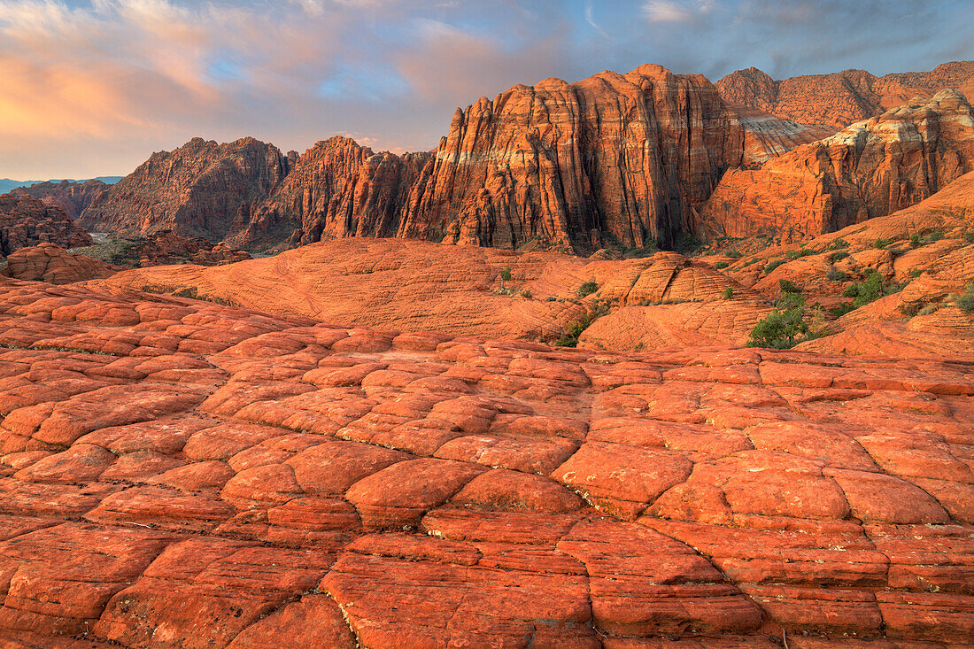 Petrified Dunes slickrock formations, Snow Canyon State Park, Utah.