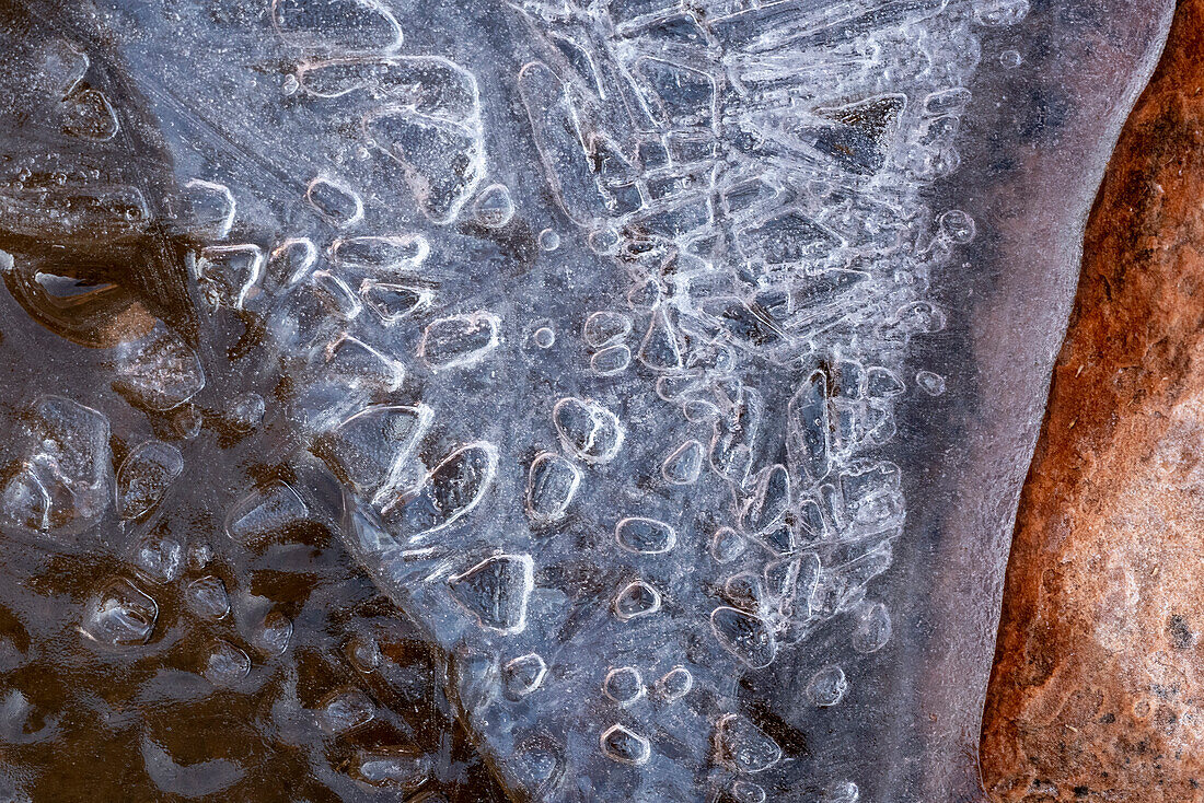 USA, Utah. Ice bubble formations Arches National Park.