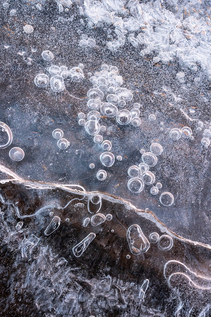 USA, Utah. Ice bubble formations Arches National Park.