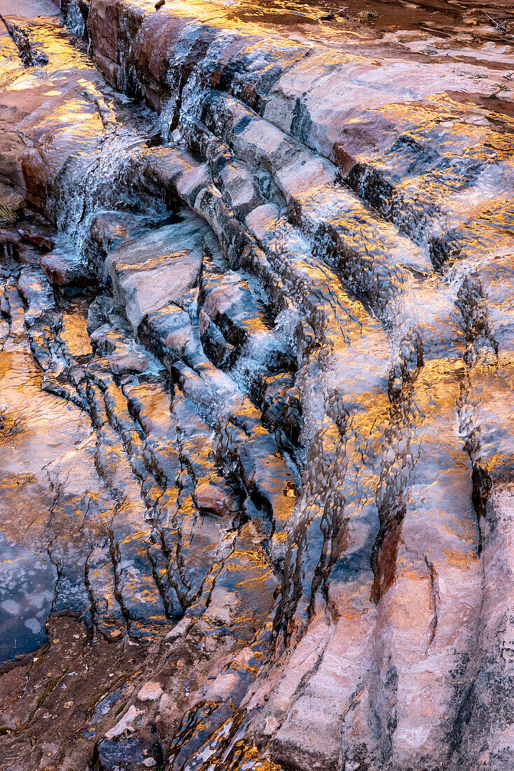 USA, Utah. Ice formations Arches National Park.