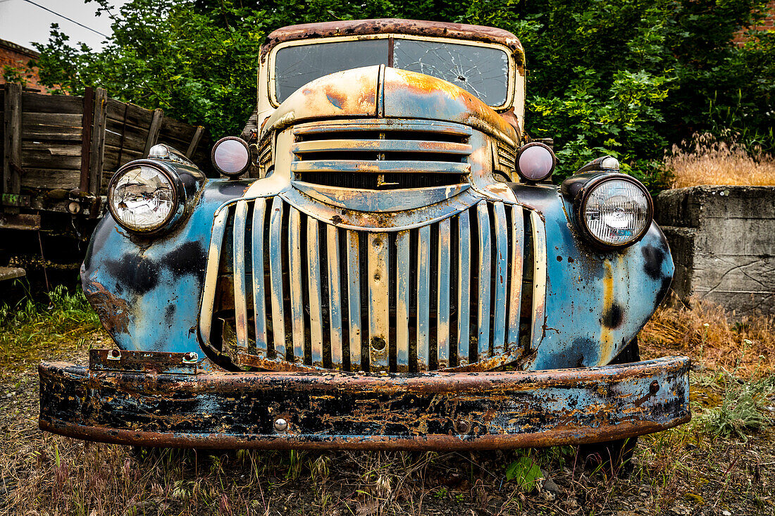 1941-43 Chevrolet AK-Serie Halbtonnen-Pickup. USA, Bundesstaat Washington, Palouse, Colfax. (Nur für redaktionelle Zwecke)