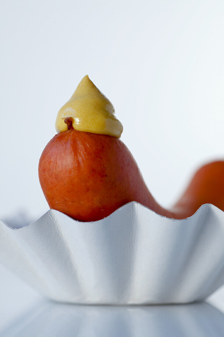 Bockwurst with mustard