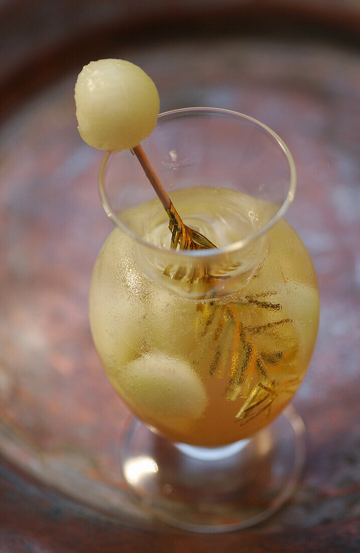 Lychee lime with rosemary