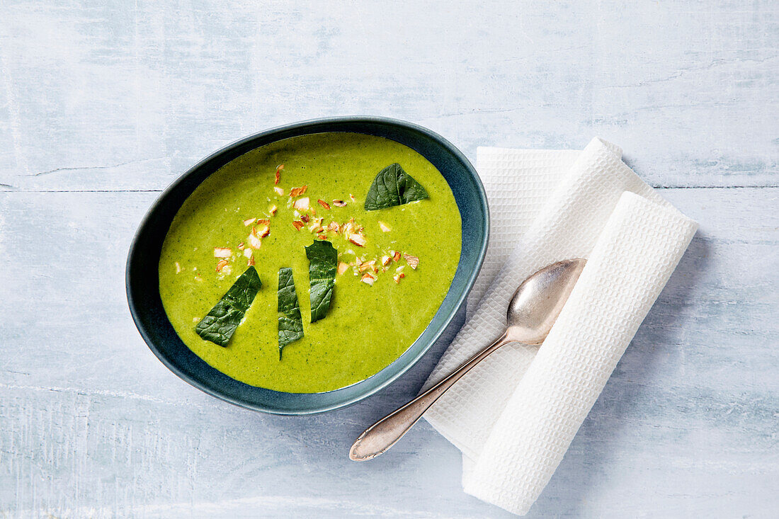 Courgette and almond soup