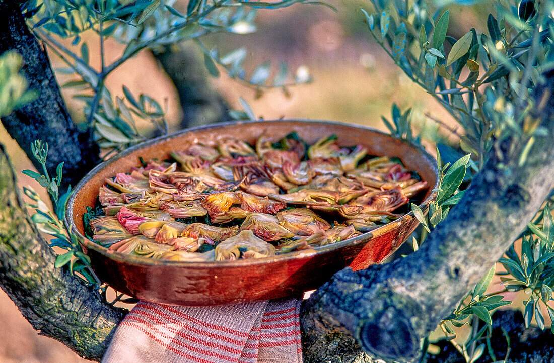 Artischocken-Tian mit Spinat