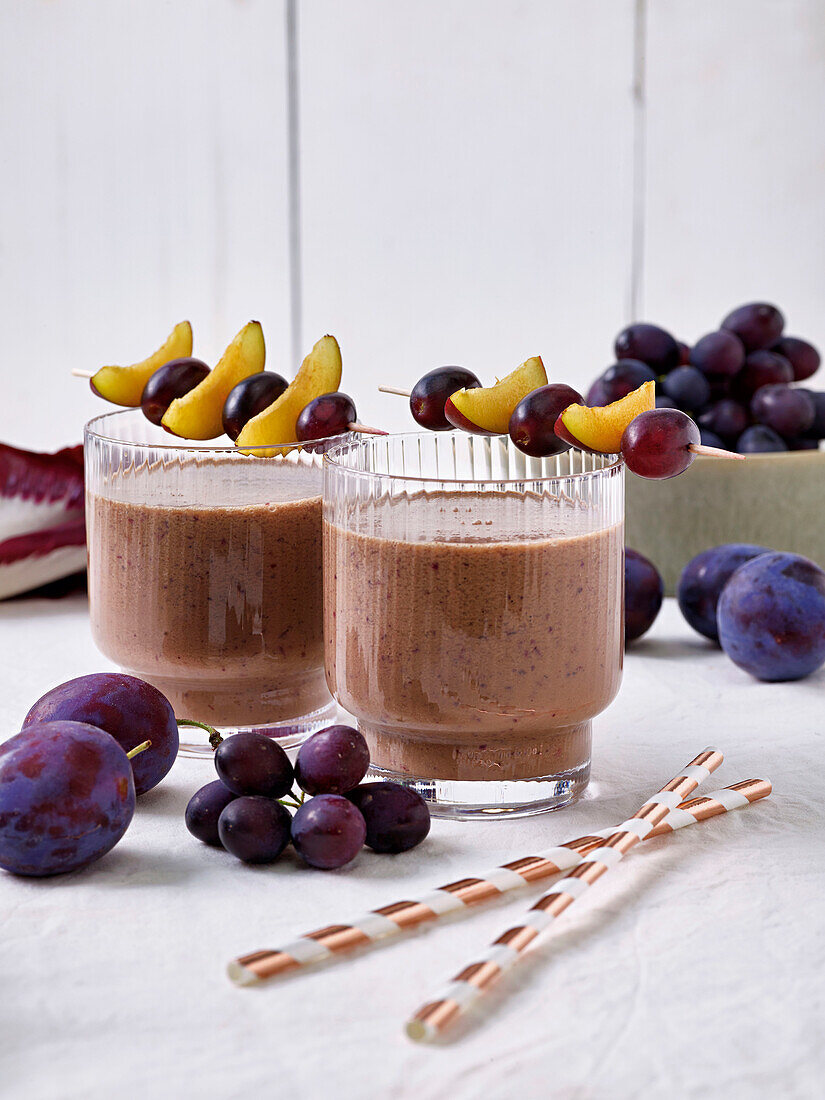 Pflaumen-Trauben-Smoothie