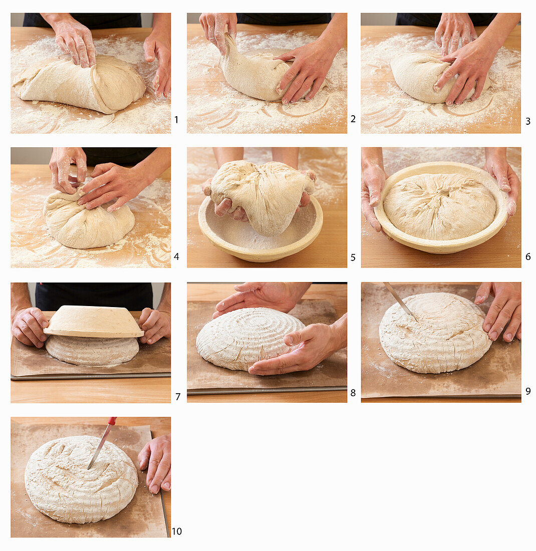 Make rustic sourdough bread