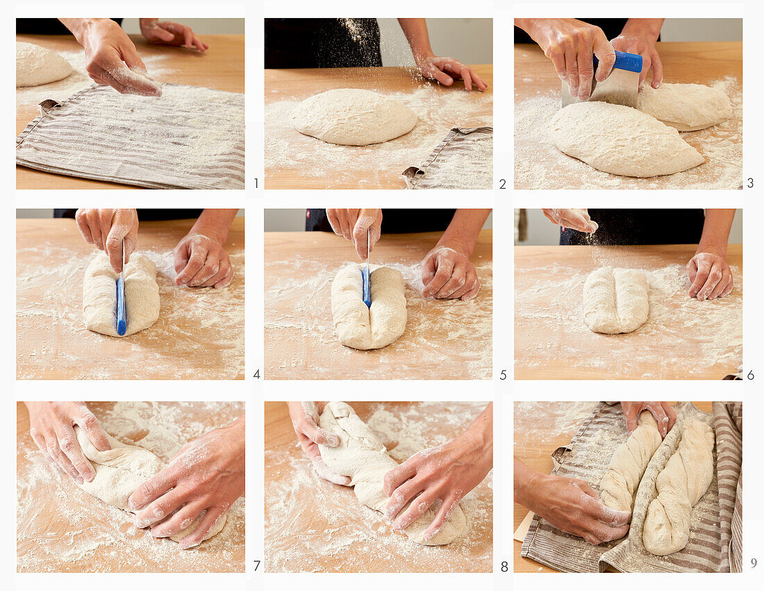 Making a rustic baguette