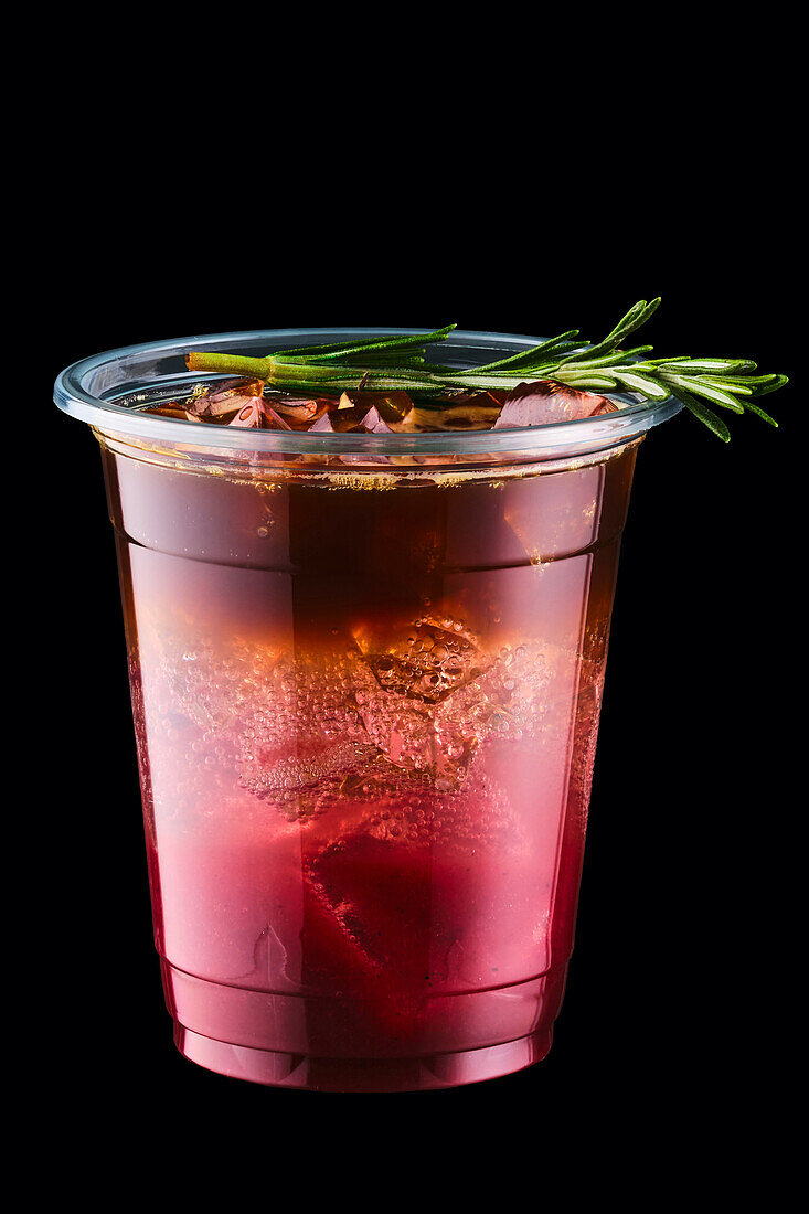 Espresso tonic with cherry juice and rosemary