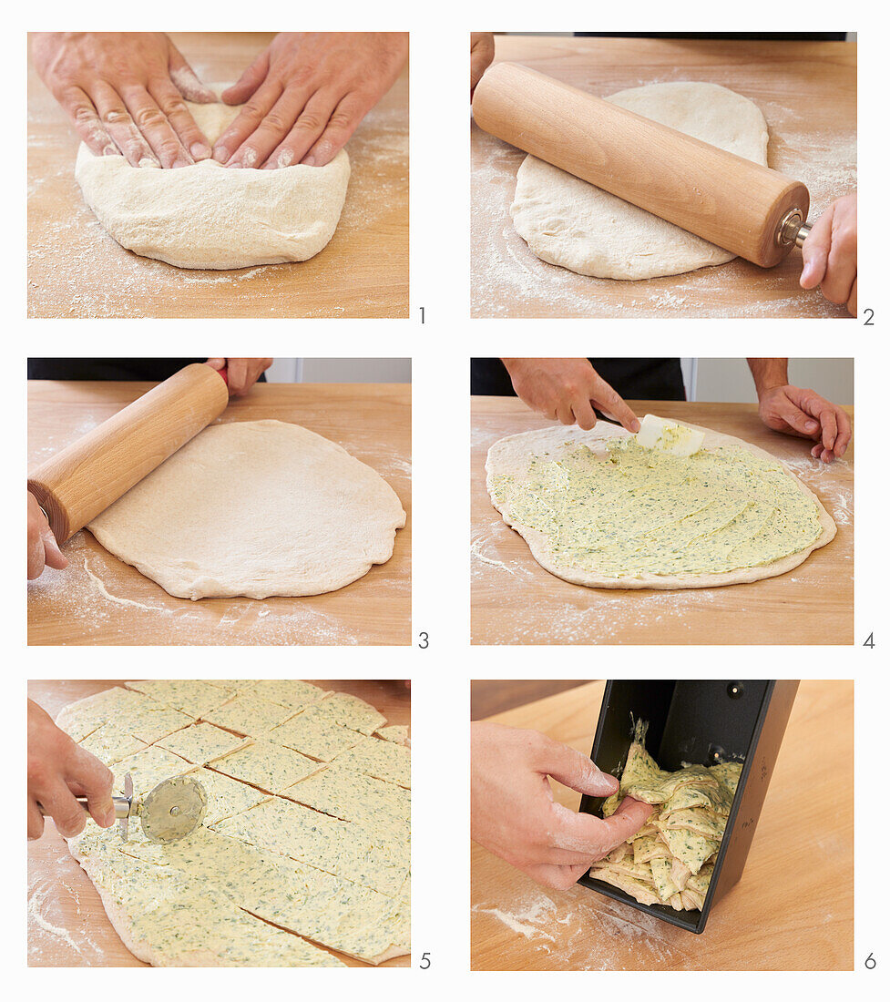 Preparing homemade dough for Devil's Wall bread