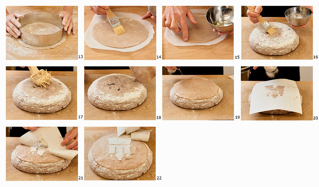 Steps for preparing Reeperbahn bread