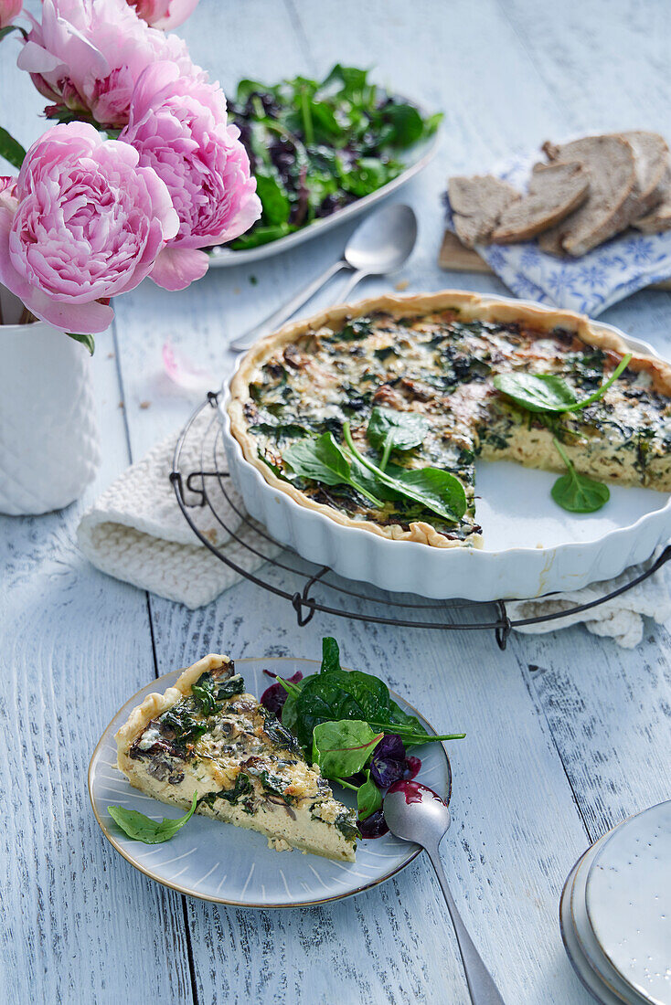 Spinach quiche