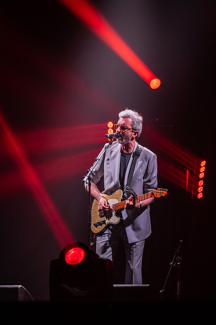 Xoel Lopez, winner of the Best Pop Album Award, performs live at the MIN Independent Music Awards 2024, Zaragoza, Spain