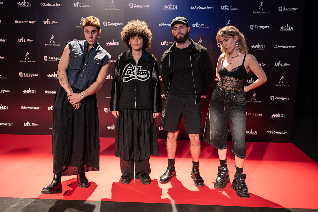 Red carpet at the MIN Independent Music Awards 2024, Zaragoza, Spain