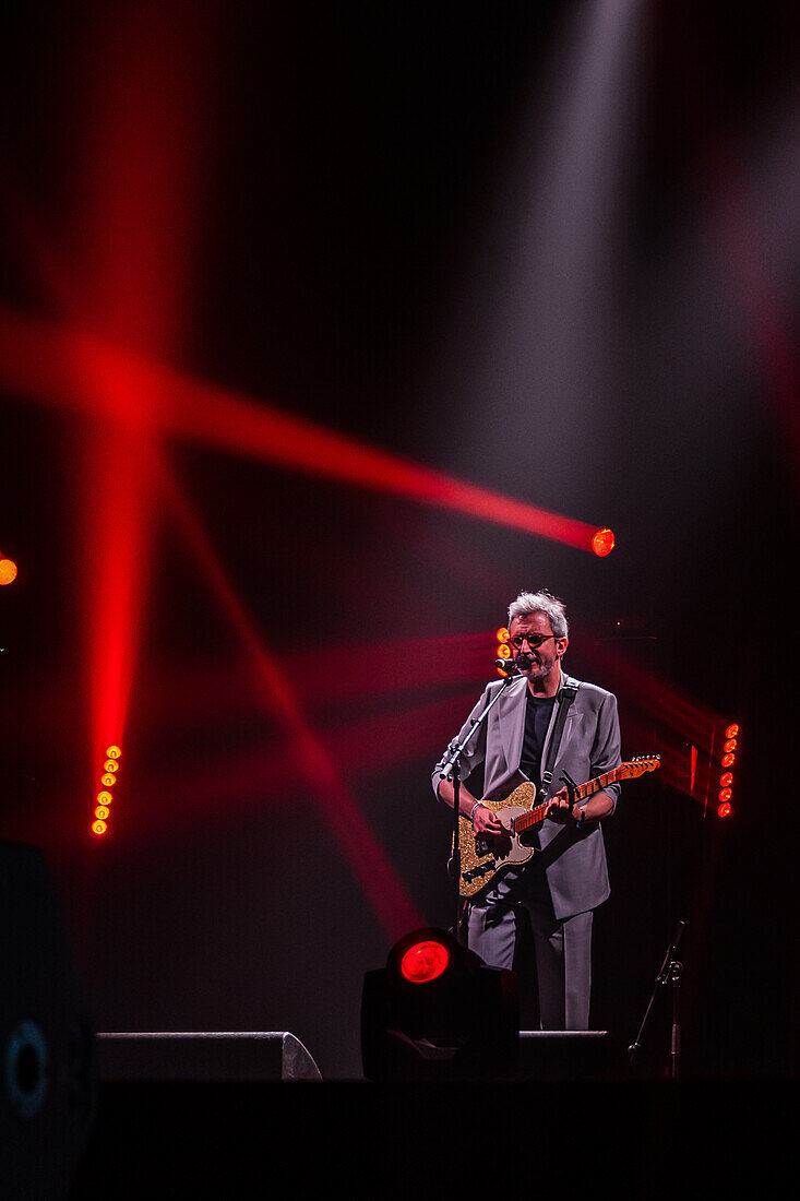 Xoel Lopez, winner of the Best Pop Album Award, performs live at the MIN Independent Music Awards 2024, Zaragoza, Spain