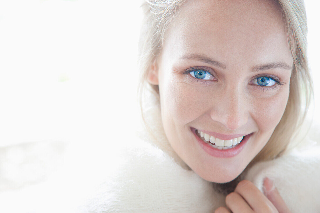 Young Woman Smiling, Close-up View