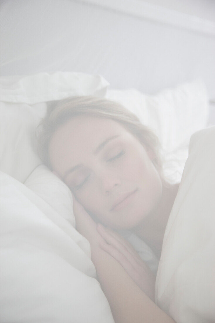 Woman Sleeping, Close-up View