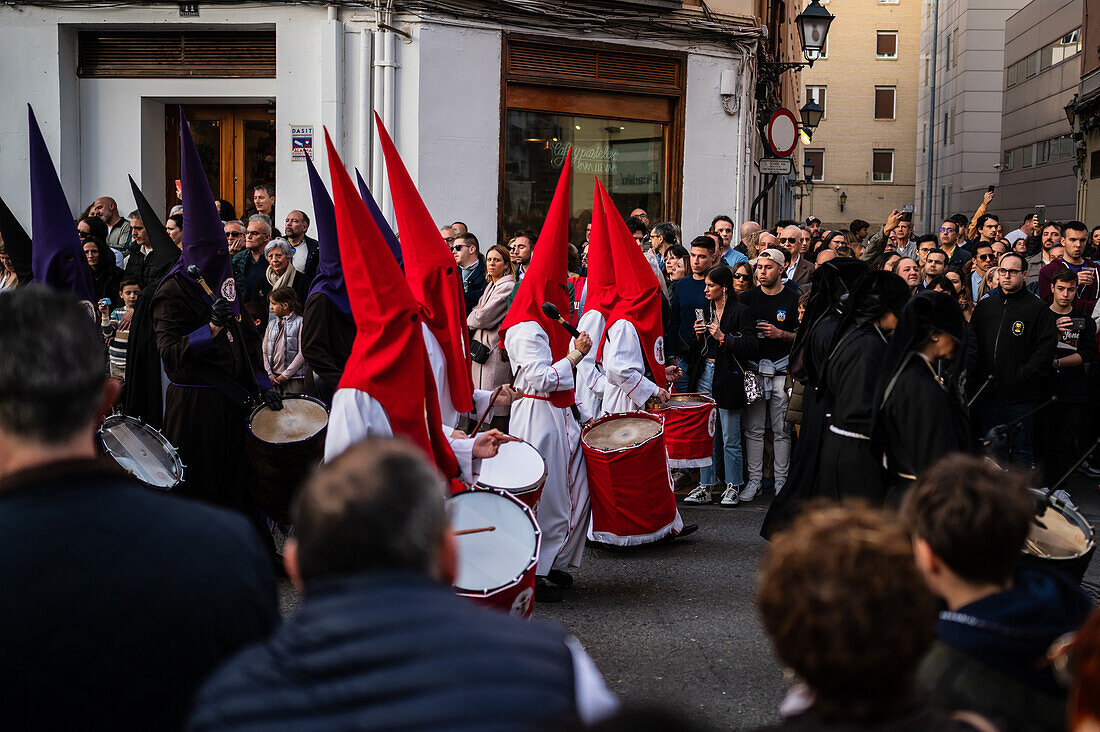 Holy Week Proclamation Procession that symbolizes the beginning of nine days of passion Zaragoza, Spain