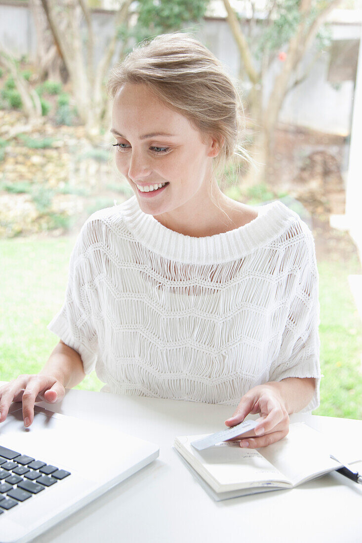 Woman Shopping Online with Credit Card