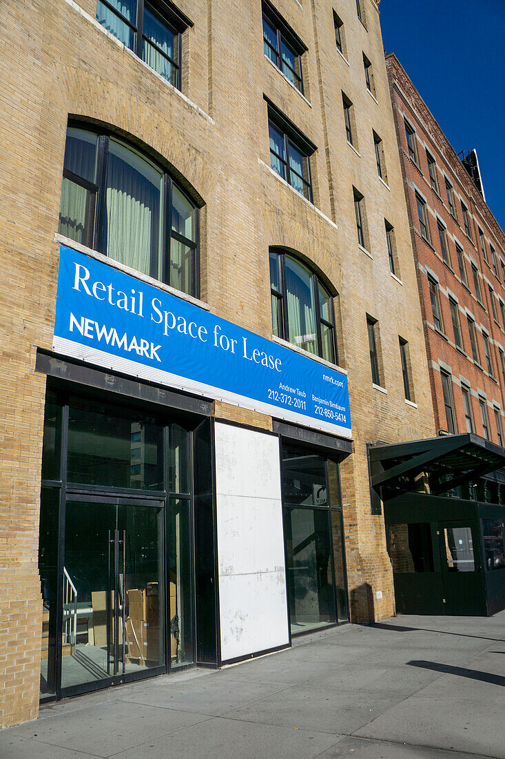 Retail space for lease, Meatpacking District, New York City, New York, USA