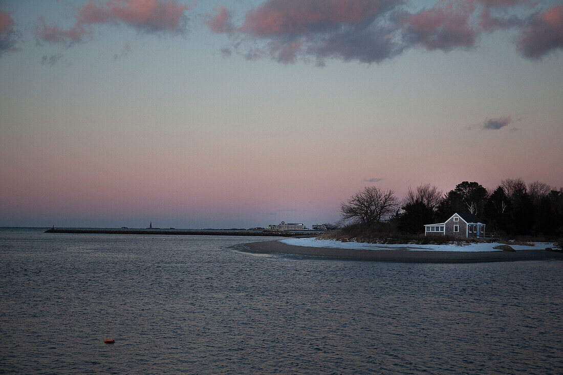 Winterlicher Sonnenaufgang, Harbor Island