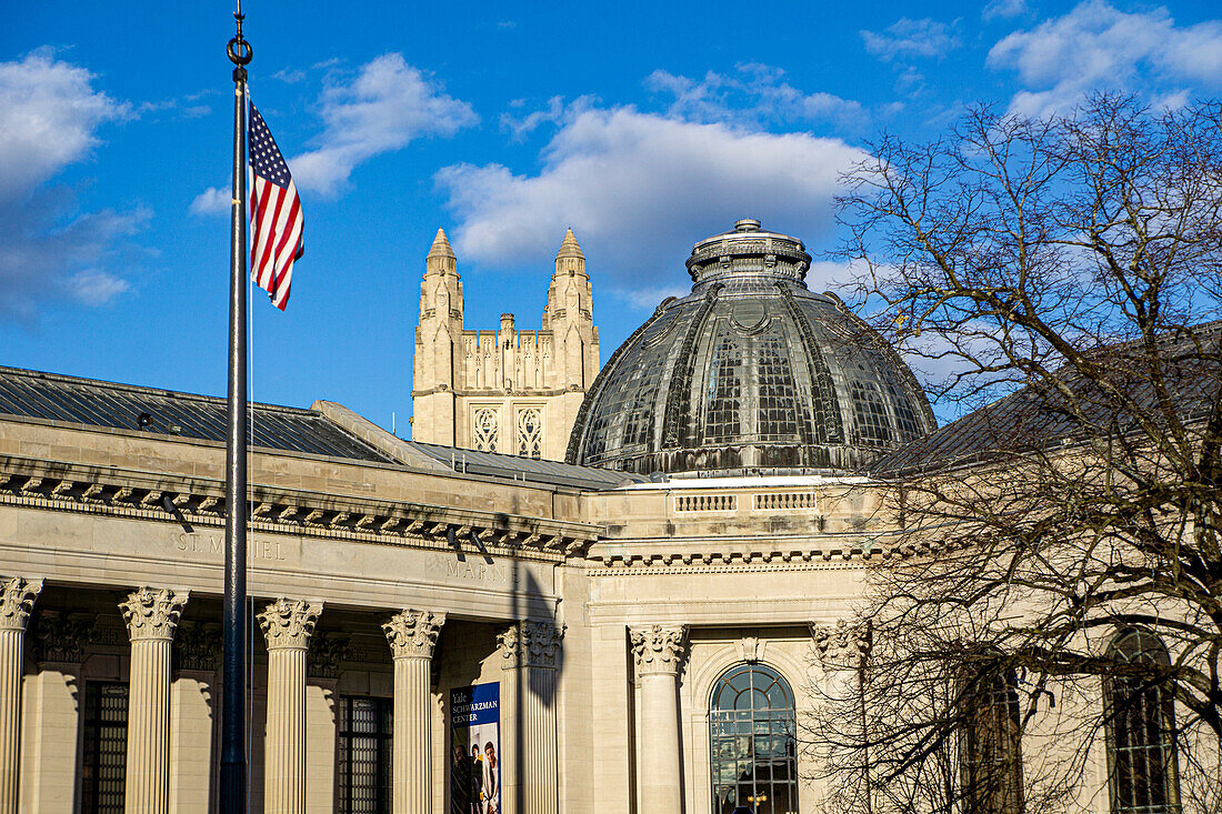 Schwarzman Center, building exterior and dome, Yale University, New Haven, Connecticut, USA