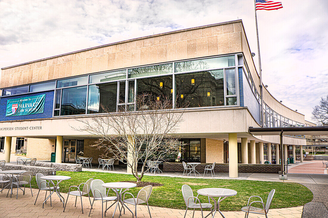 Caspersen Student Center, Außenansicht, Harvard Law School, Harvard University, Cambridge, Massachusetts, USA