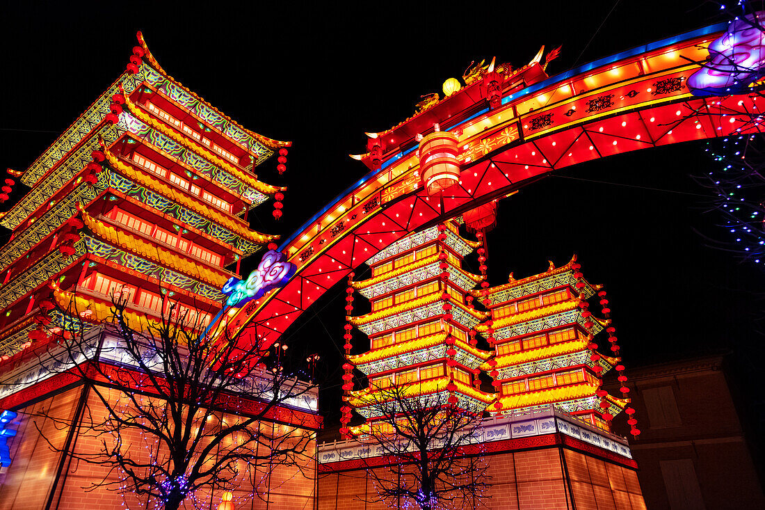 Lantern festival of Gaillac,Tarn,Occitanie,France. Du 01-12-2018 au   06-02-2019 au Château de Foucaud.