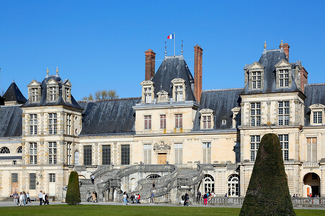 Seine et Marne. Fontainebleau. Fontainebleau castle.