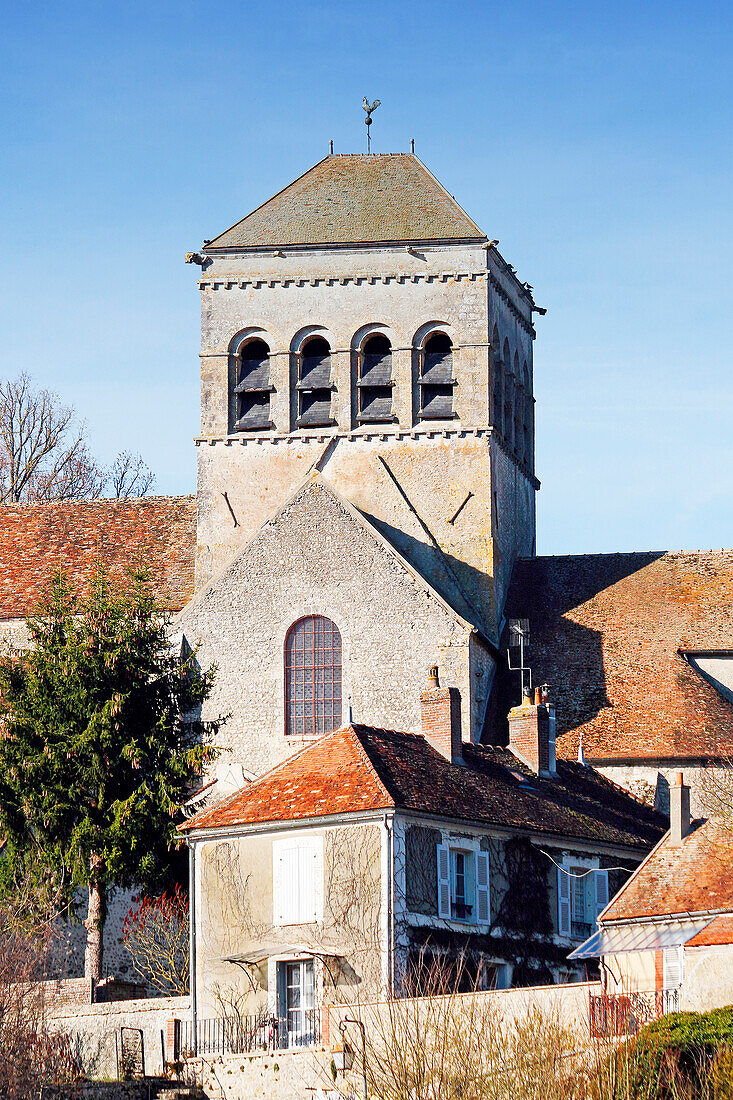 Seine et Marne. Saint Loup de Naud. Church Saint Loup,masterpiece of Romanesque art.